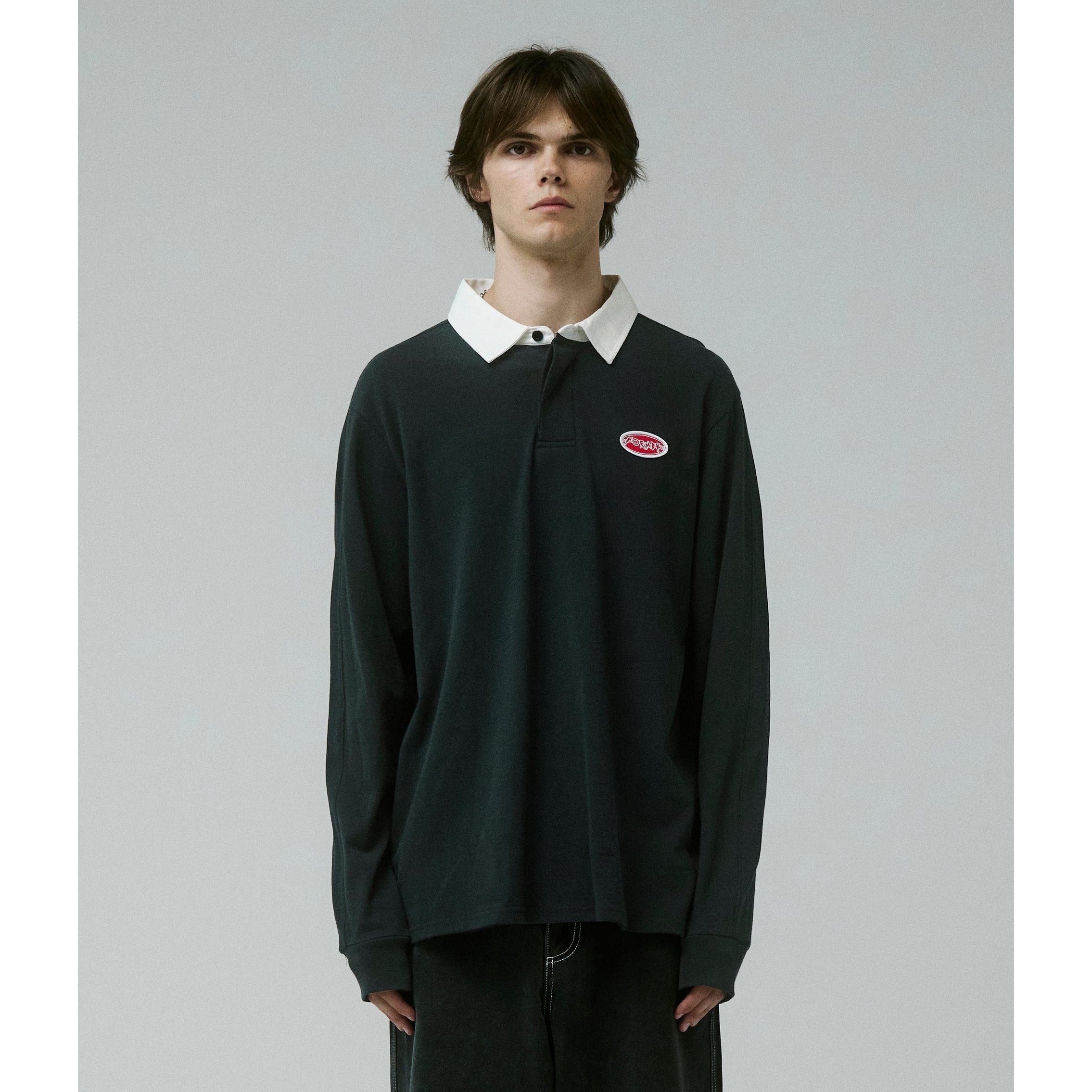 REYNOLDS FLATLINE RUGBY POLO // BLACK