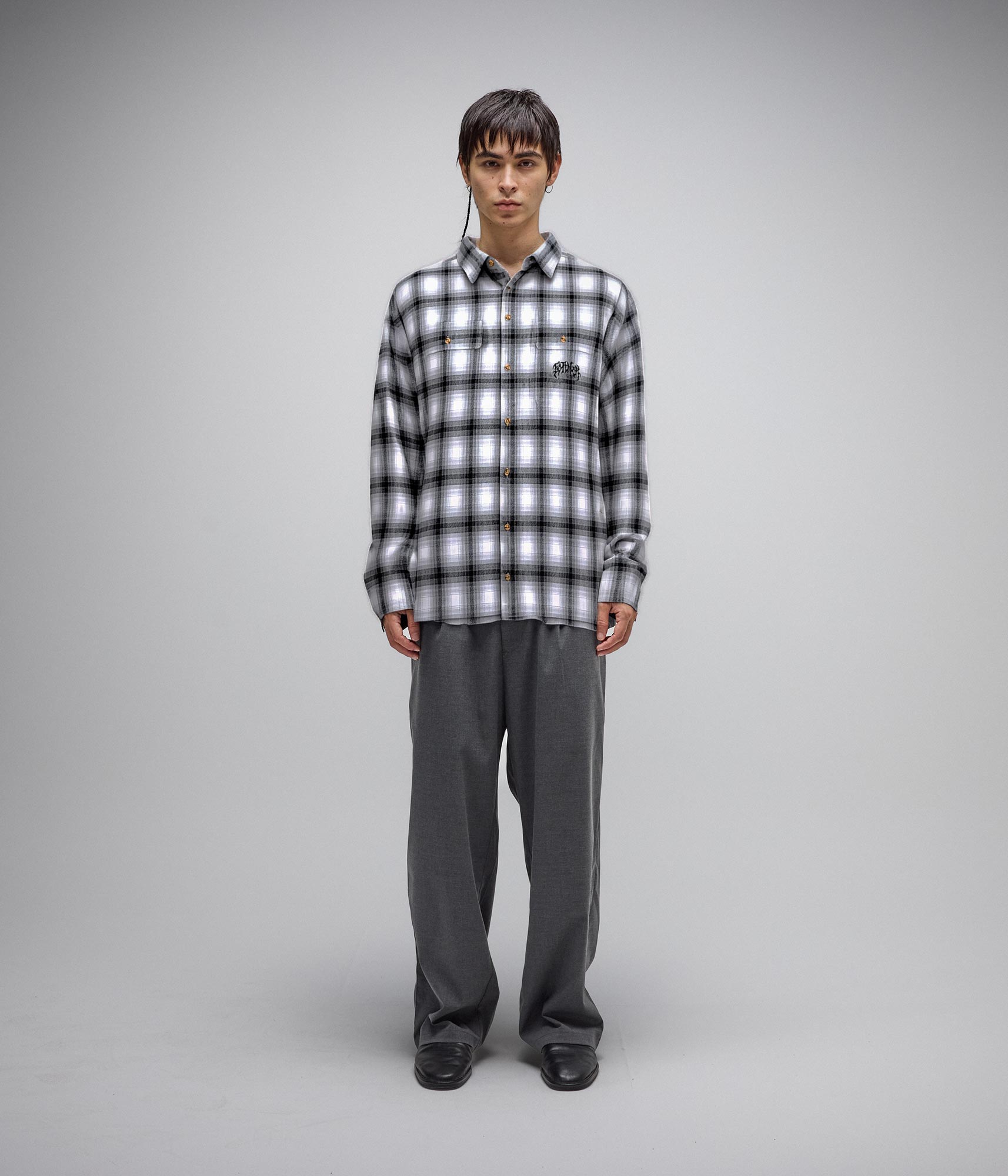VIVIAN FLANNEL LS SHIRT // GREY