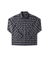 VIVIAN FLANNEL LS SHIRT // BLACK/GREY