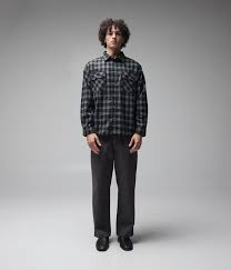 VIVIAN FLANNEL LS SHIRT // BLACK/GREY