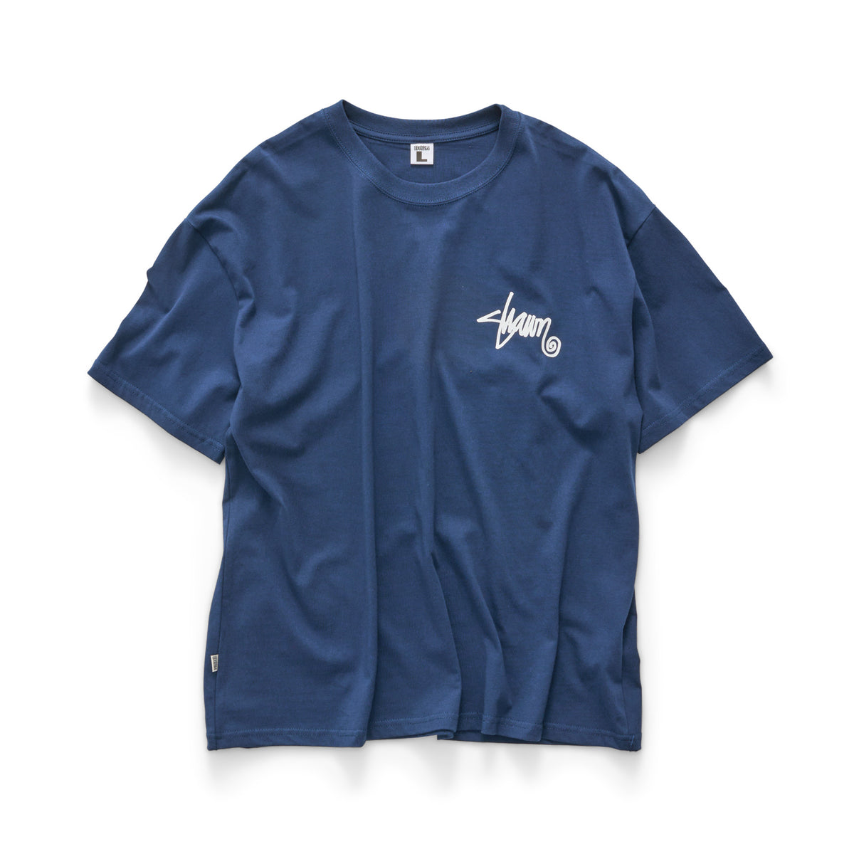 Shawn Script SS Tee Navy