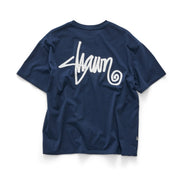 Shawn Script SS Tee Navy